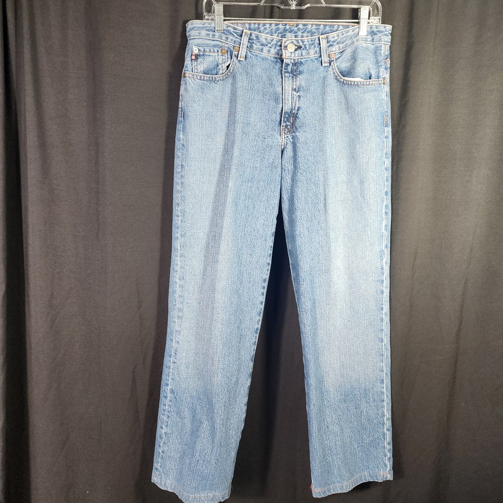 Y2K Polo Jeans Co Saturday Jean Light Wash Straight Leg Denim 8x30 Retro Vtg‎